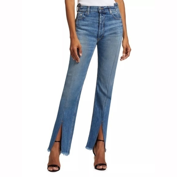EB Denim Split-Hem “OGs” Re-worked Vintage Jeans | 100 % Cotton | Sz 30 | NWT - Picture 1 of 12